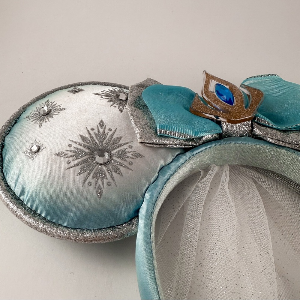 Disney Parks Frozen Elsa Ears Headband with Veil - Picture 3 of 5